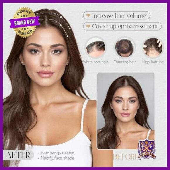Human Hair Topper 11 Inches Lace Base Clip On Hairpiece For Thinning Hair main image 4